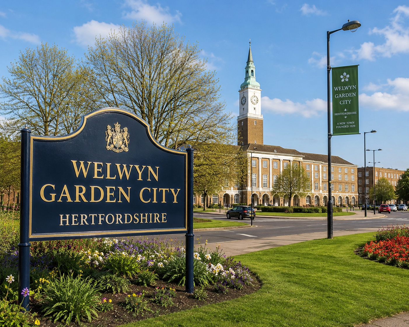 Welwyn Garden City taxi pickup area