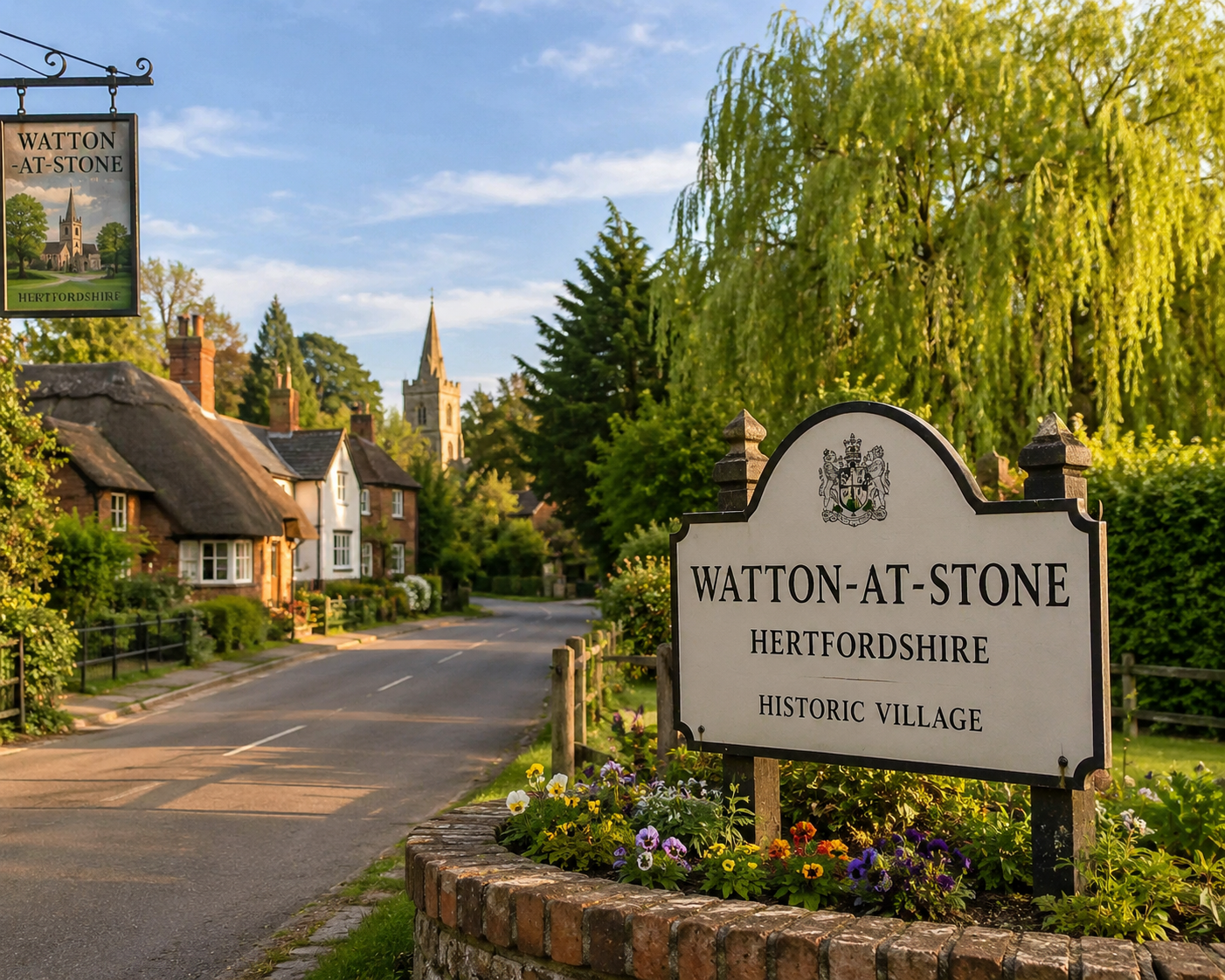 Watton-at-Stone taxi pickup area