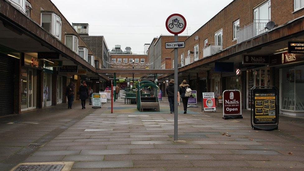 Stevenage taxi pickup area